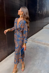 Jolie | Elegant twist front midi dress with floral print