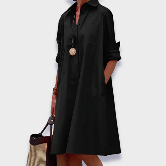 Daphne | Women’s midi summer dress with loose button front