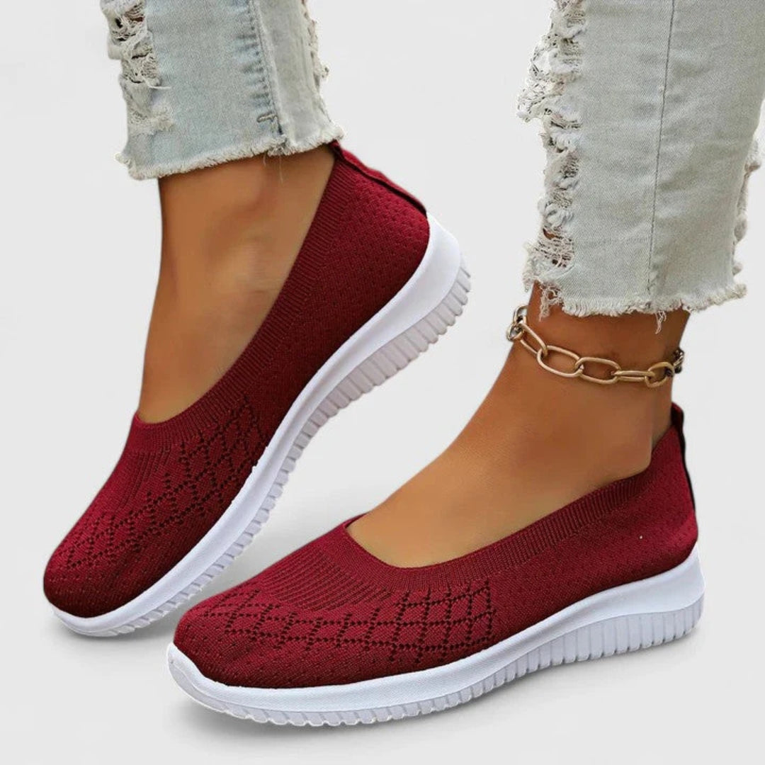 Livia | Women Knit Slip On Ballerinas with Soft Sole Design