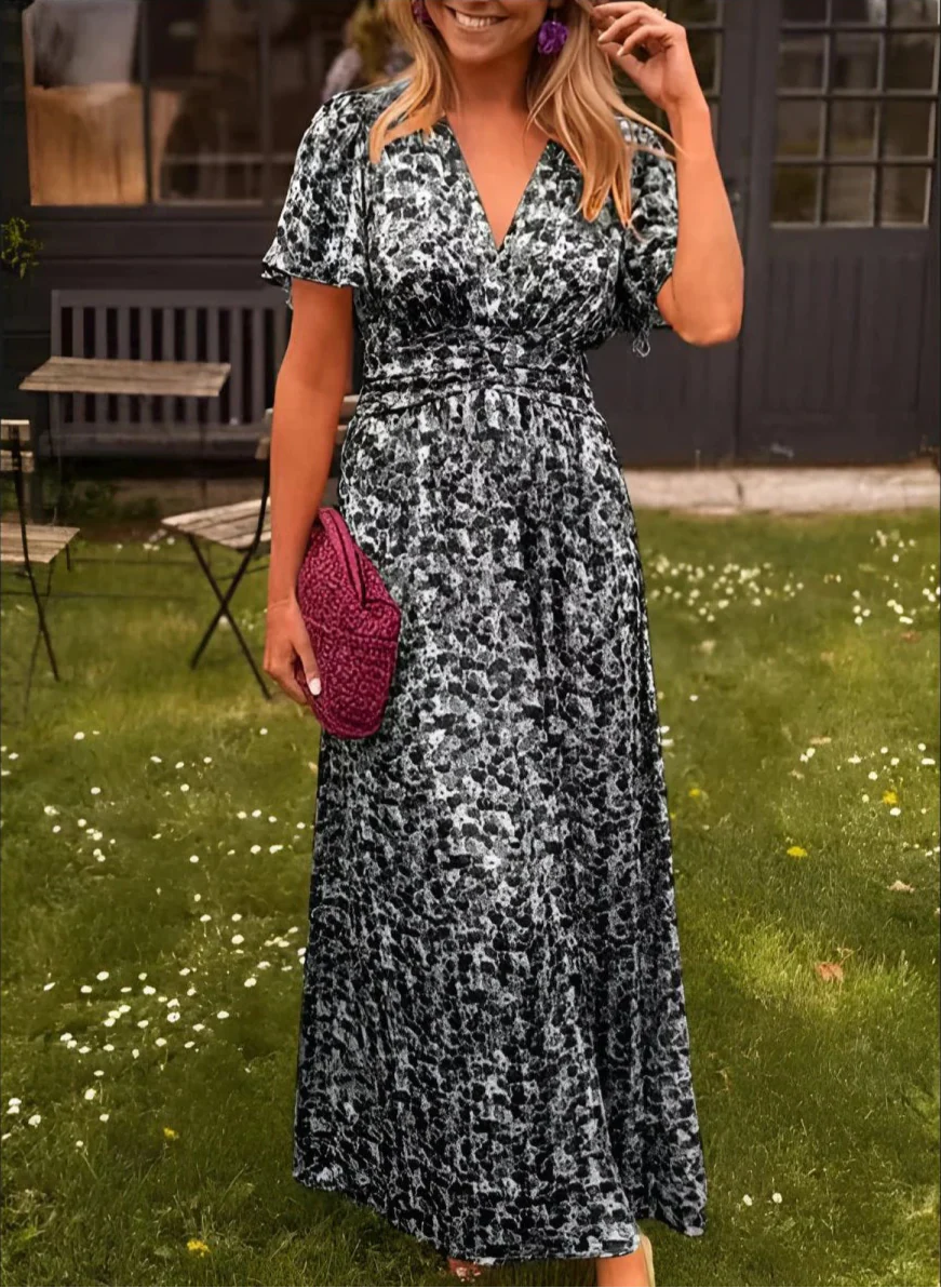 Zelda | Women’s floral print maxi dress with flowy fit