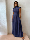 Yasmin | Maxi Dress With High Neck Cut Out Waist Detail
