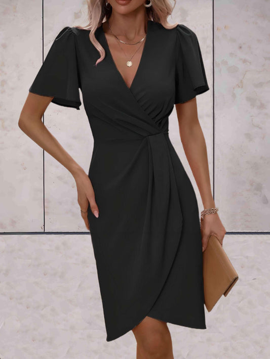 Octavia | Women’s Elegant Wrap Dress With V Neck