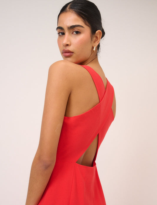 Giselle | Women's Midi Dress With Sleeveless Slim Fit Elegant