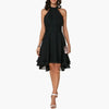 Livia | Women’s Sleeveless Dress With Round Neck Ruffle Detail