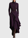 Blake | Elegant pleated maxi dress with long sleeve