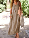 Elena | Women’s Sleeveless Midi Dress With V Neck