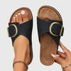 Serilda | Women’s casual slip on sandals with buckle strap