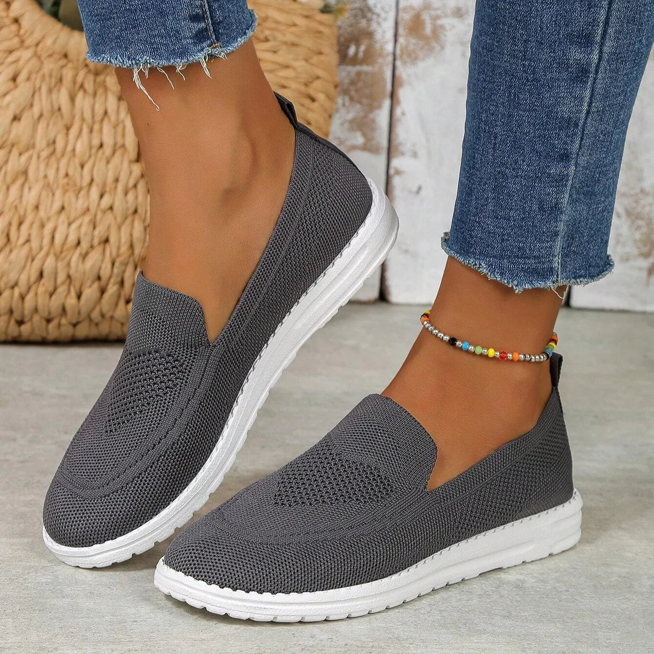Presley | Women's slip on walking sneakers with breathable knit
