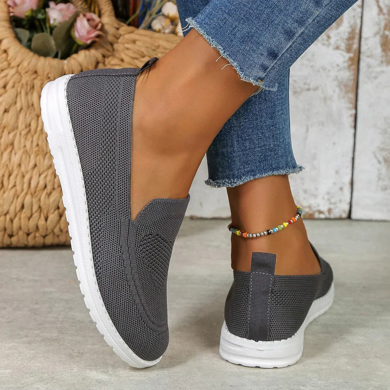 Presley | Women's slip on walking sneakers with breathable knit