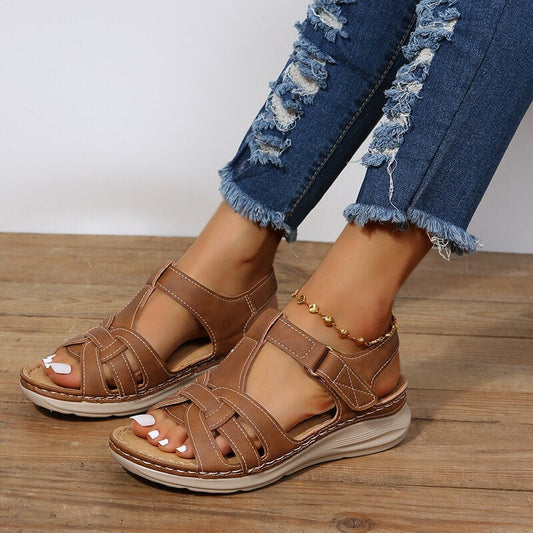 Heidi | Women's Orthopedic Sandals With Woven Strap Velcro