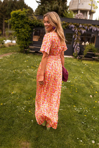 Zelda | Women’s floral print maxi dress with flowy fit