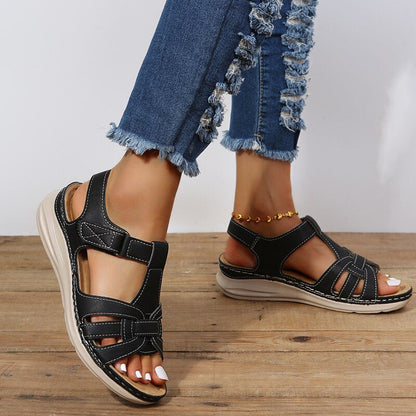 Heidi | Women's Orthopedic Sandals With Woven Strap Velcro