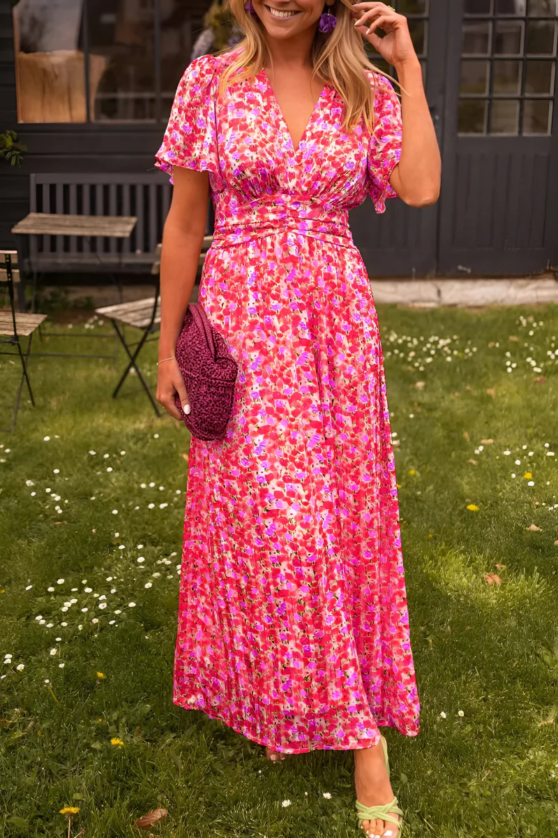 Zelda | Women’s floral print maxi dress with flowy fit