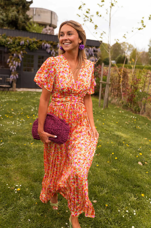 Zelda | Women’s floral print maxi dress with flowy fit