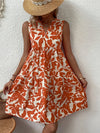 Tiara | Stylish Dress with V Neck and Printed Design in Relaxed Fit