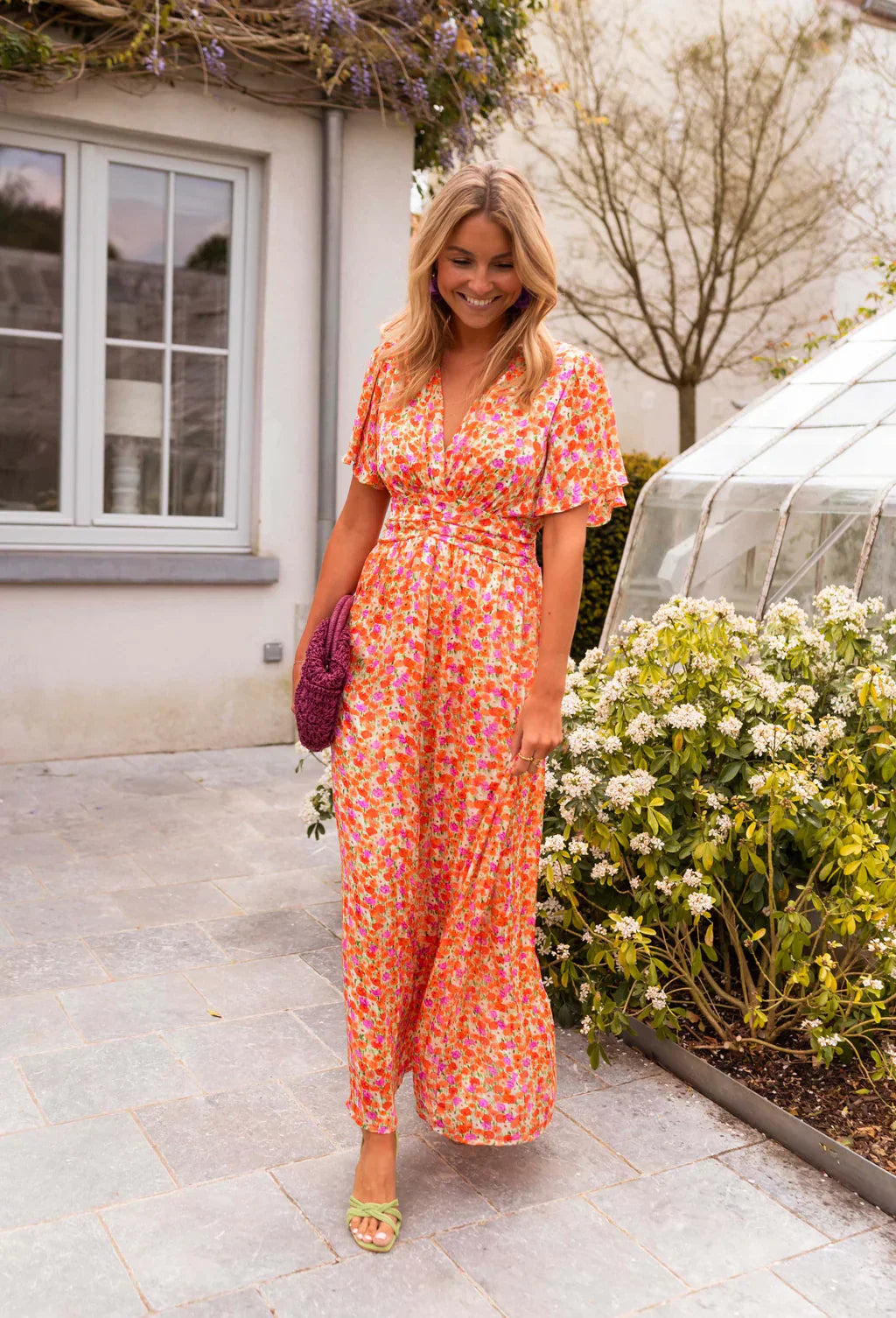 Zelda | Women’s floral print maxi dress with flowy fit