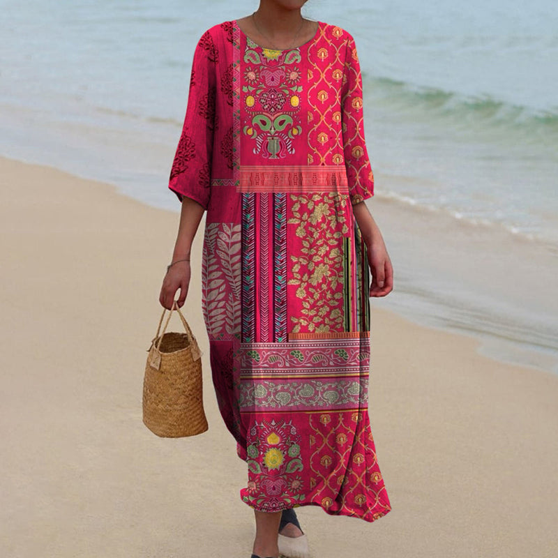 Rosalyn | Women’s patterned loose fit maxi summer dress