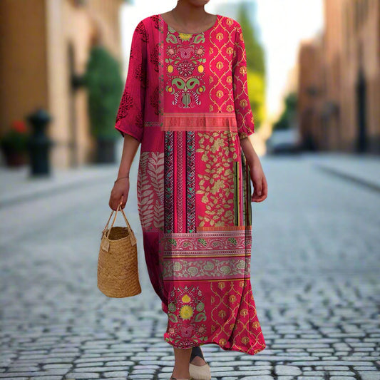 Rosalyn | Women’s patterned loose fit maxi summer dress