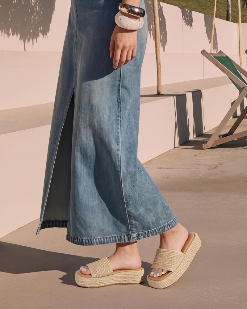 Monica | Women’s Platform Espadrille Sandals With Slip On Bohemian