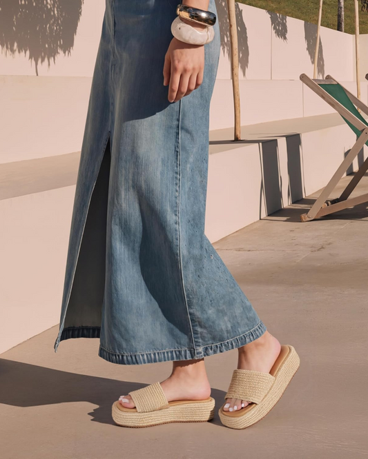 Monica | Women’s Platform Espadrille Sandals With Slip On Bohemian