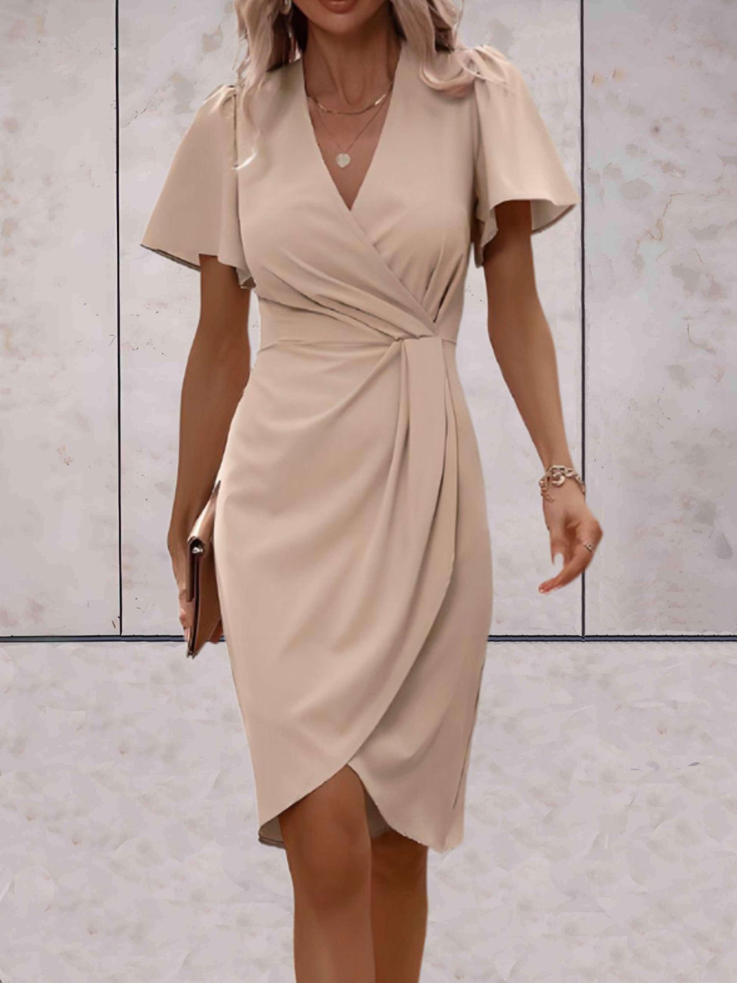 Octavia | Women’s Elegant Wrap Dress With V Neck
