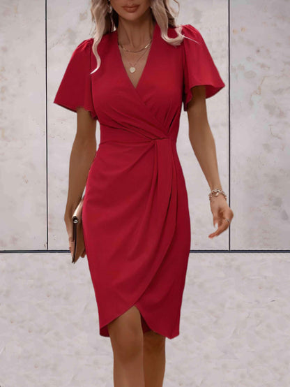 Octavia | Women’s Elegant Wrap Dress With V Neck