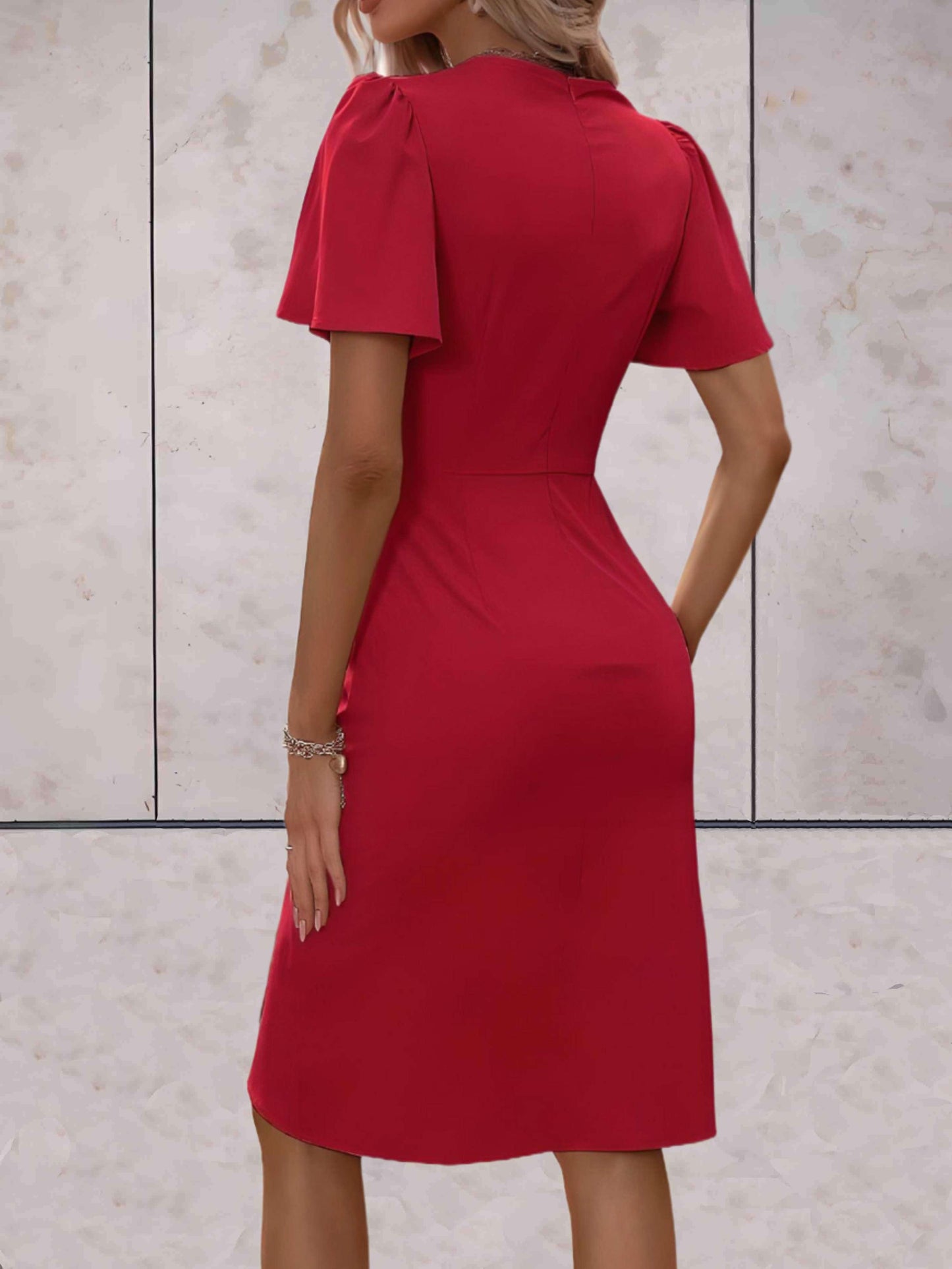 Octavia | Women’s Elegant Wrap Dress With V Neck
