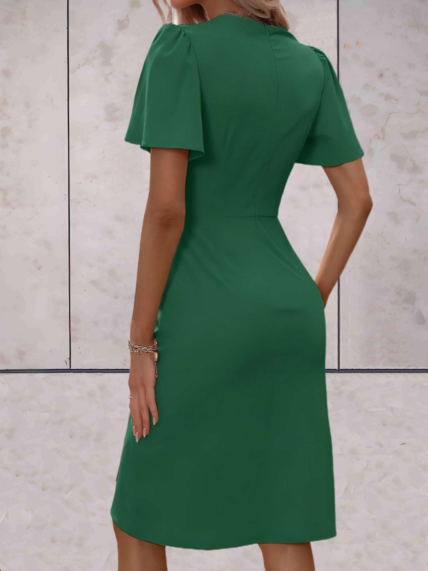 Octavia | Women’s Elegant Wrap Dress With V Neck
