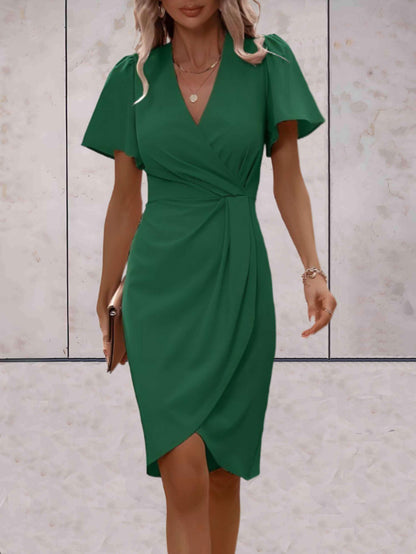 Octavia | Women’s Elegant Wrap Dress With V Neck