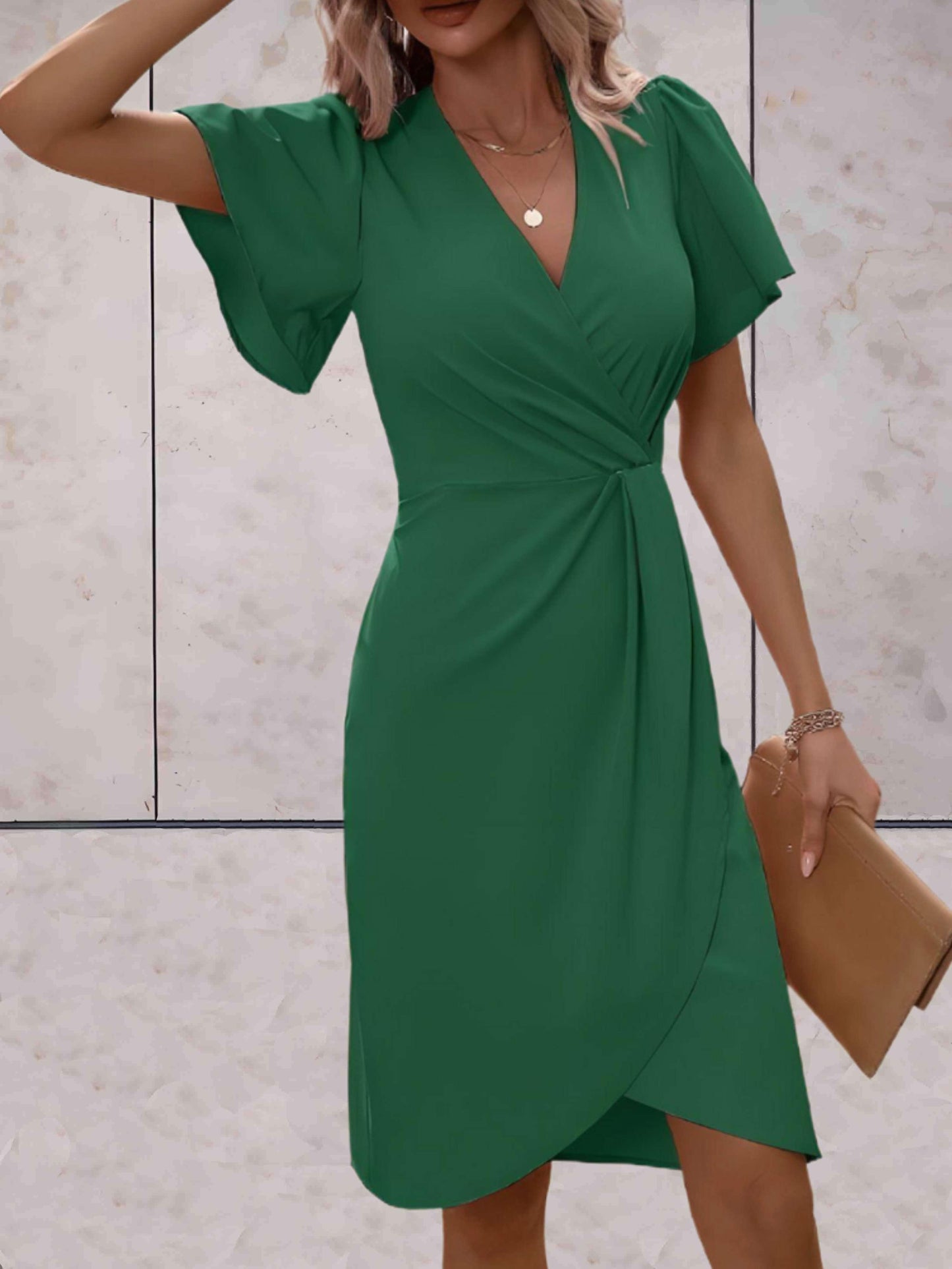 Octavia | Women’s Elegant Wrap Dress With V Neck
