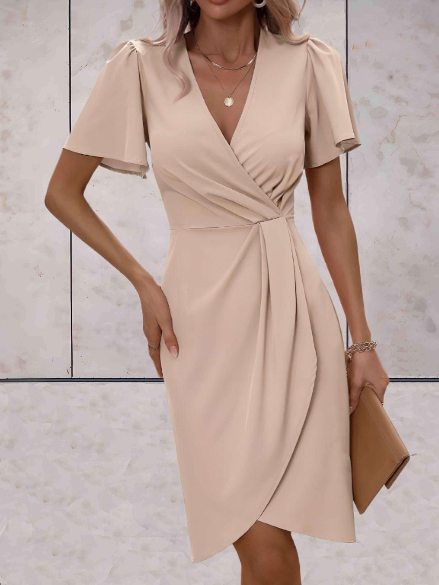 Octavia | Women’s Elegant Wrap Dress With V Neck