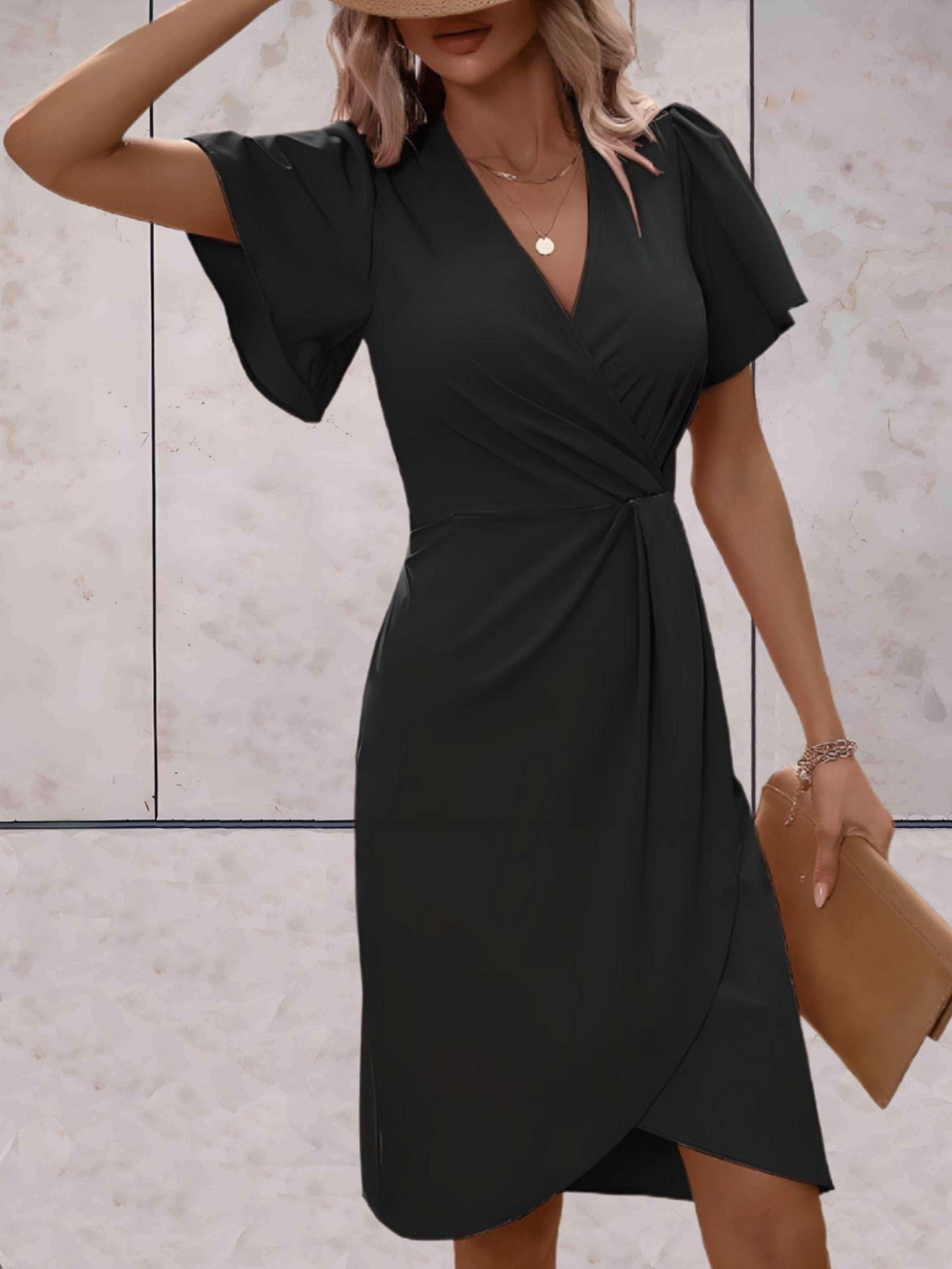 Octavia | Women’s Elegant Wrap Dress With V Neck