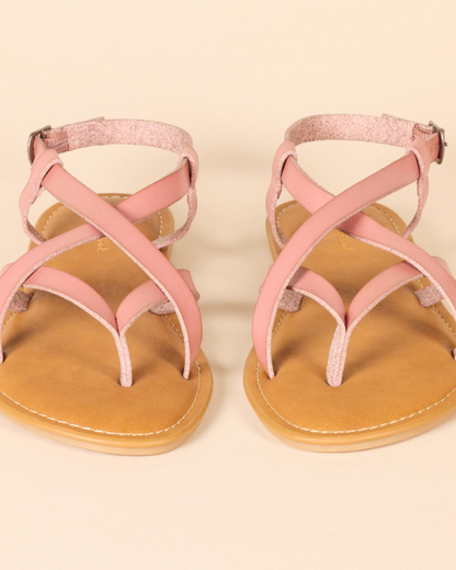 Vanessa | Women’s Strap Sandals With Toe Ring Ankle Strap