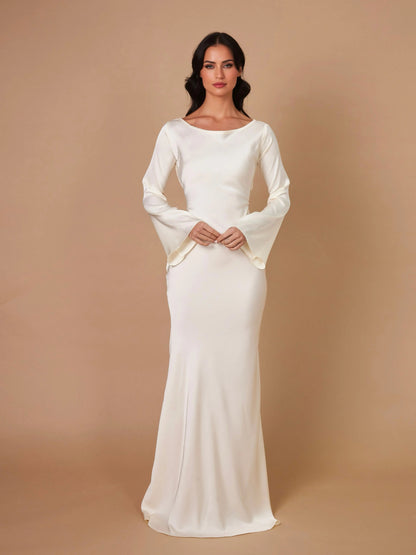 Marceline | Long sleeve maxi dress with flowing silhouette