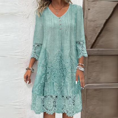 Imogen | Women’s mini dress with embroidered lace detail