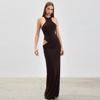 Lydia | Women’s Wrap Maxi Dress With High Neck Elegant