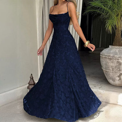 Kara | Women’s Floral Lace Maxi Dress With Lace Appliqué