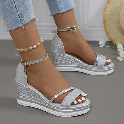 Tallulah | Women's platform wedge sandals with ankle strap