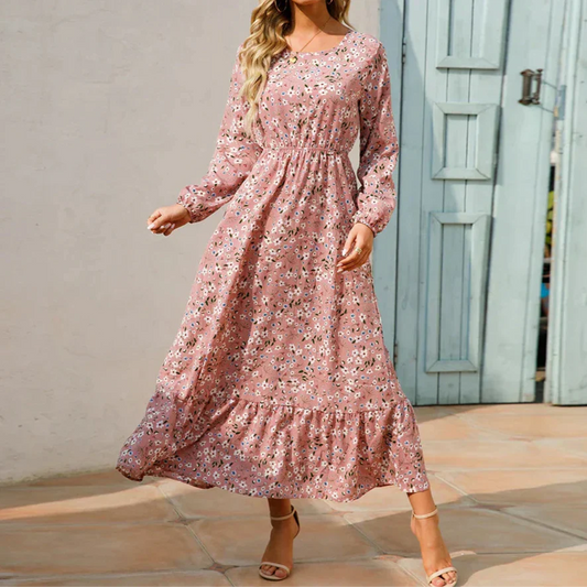 Beatrice | Women’s floral maxi summer dress with long sleeves