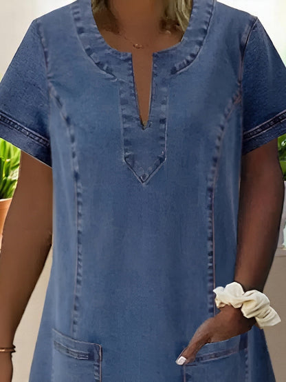 Rowan | Women mini summer dress with short sleeve pocket design