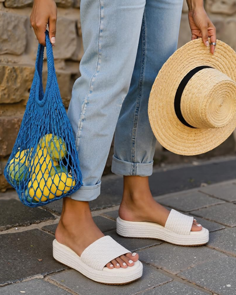 Monica | Women’s Platform Espadrille Sandals With Slip On Bohemian