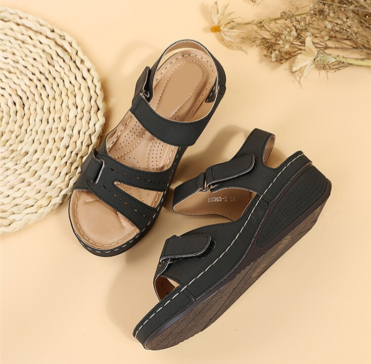 Abigail | Women orthopedic platform sandals with adjustable strap