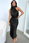 Quinnia | Elegant Cocktail Dress With Halter Neck