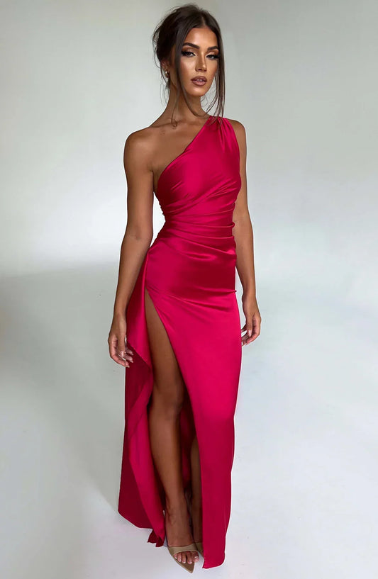 Arlina | Glamour Midi Dress with Flowing Skirt and Soft Silhouette