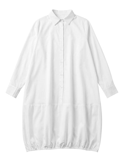 Colette | Loose midi shirt dress with lapel collar