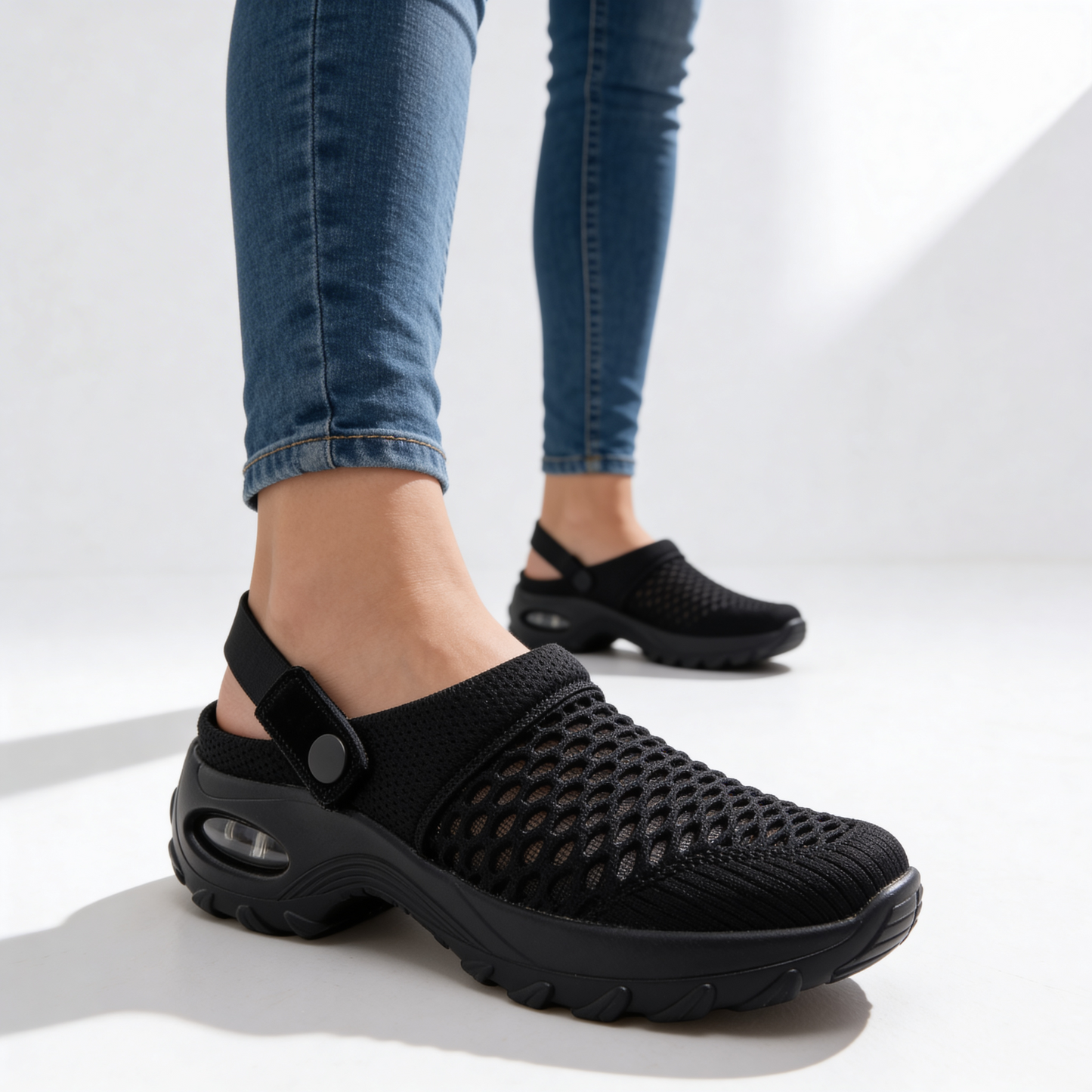 Orlina | Orthopedic Aircool Sneakers with Cushioned Sole and Slip On Fit