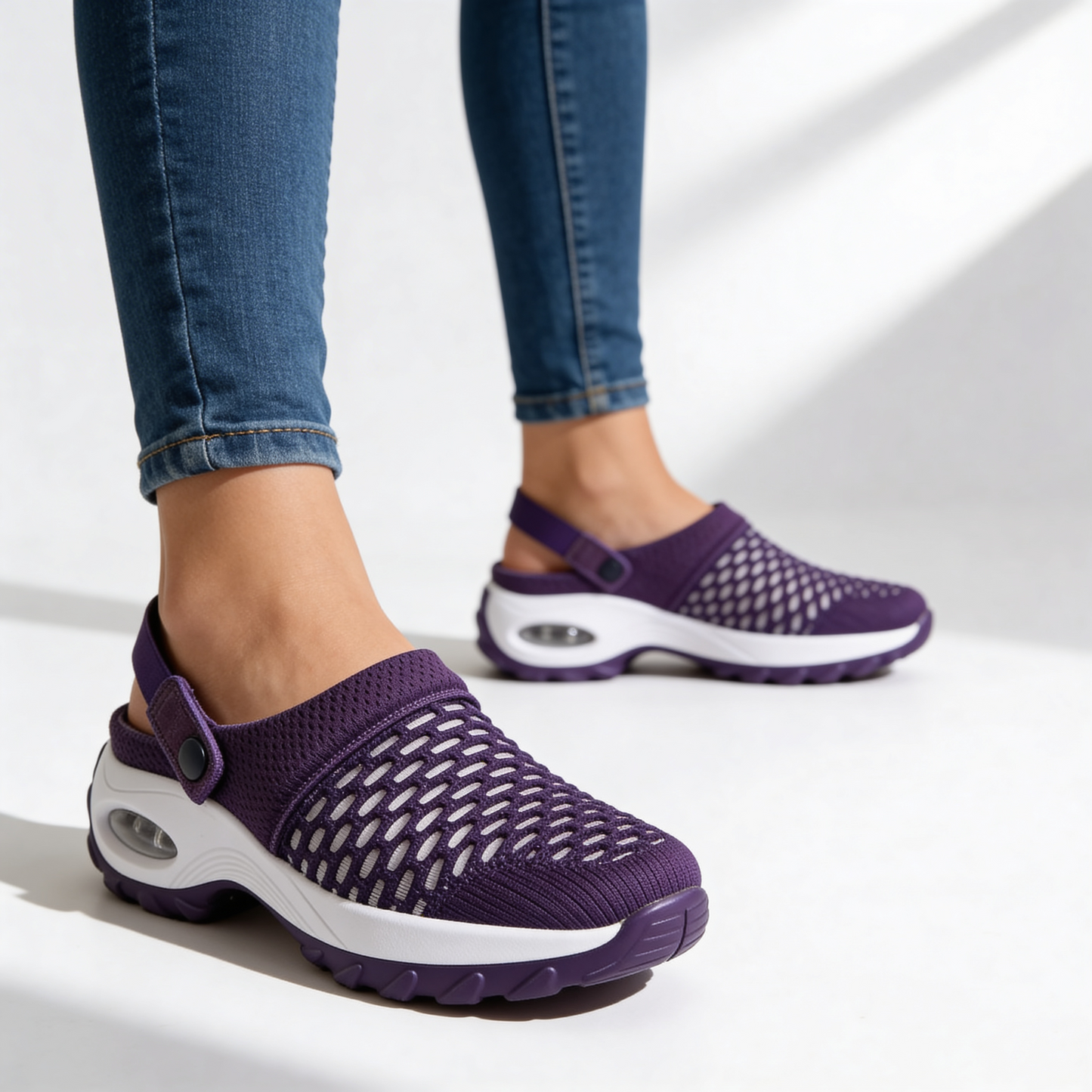 Orlina | Orthopedic Aircool Sneakers with Cushioned Sole and Slip On Fit