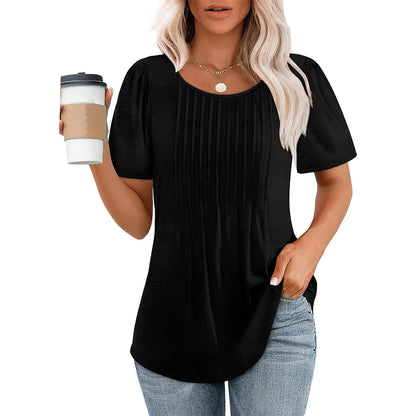 Larina | Elegant Summer T Shirt with Short Sleeves and Relaxed Fit