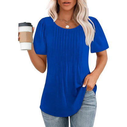 Larina | Elegant Summer T Shirt with Short Sleeves and Relaxed Fit