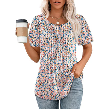 Larina | Elegant Summer T Shirt with Short Sleeves and Relaxed Fit